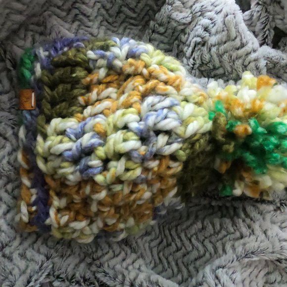 CHUNKY CROCHET SLOUCHY BEANIE HAT CAP Happy Trails 4ever - Picture 9 of 12